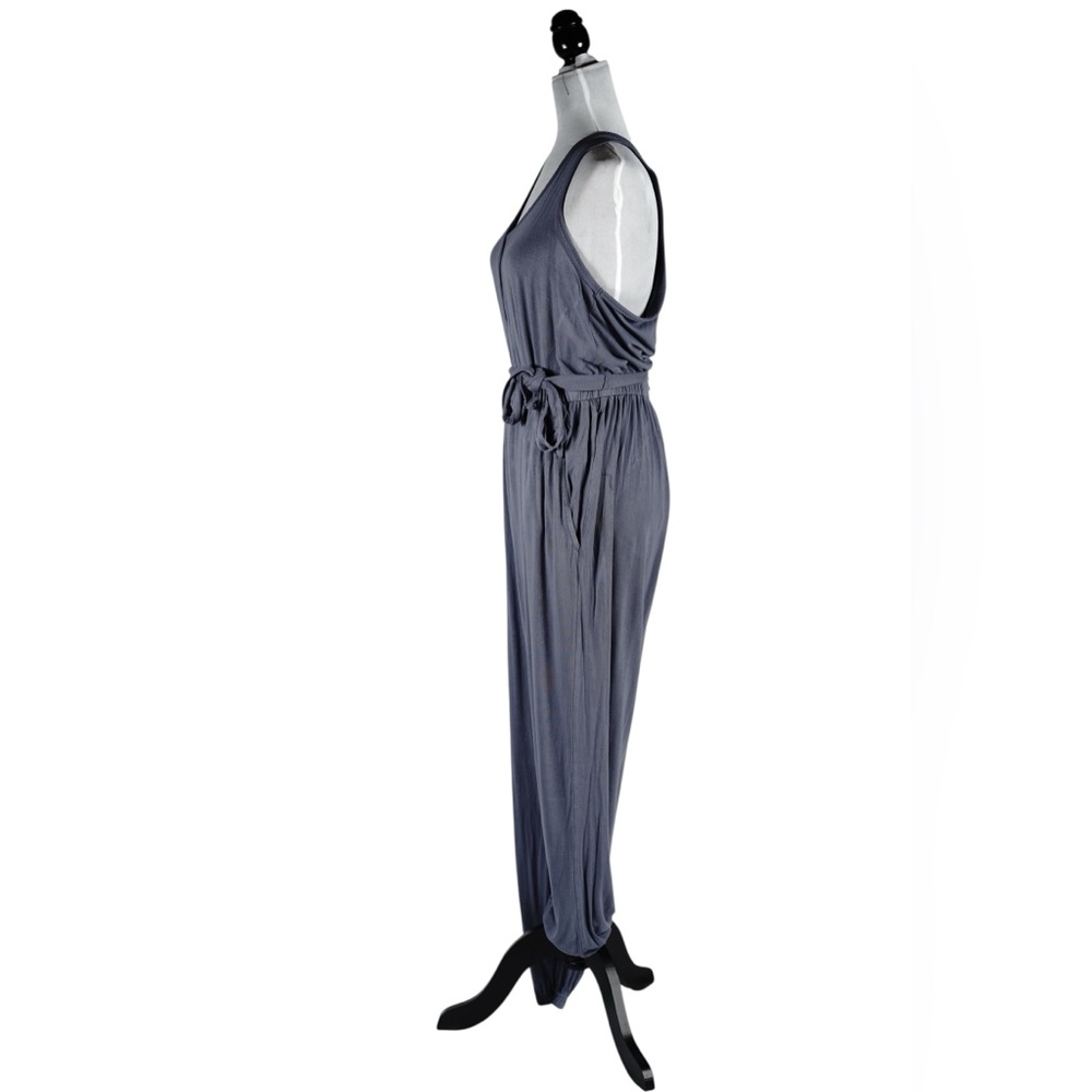 Abercrombie & Fitch Sleeveless Button-Front Tie Waist Jumpsuit Women’s XL - Picture 8 of 14